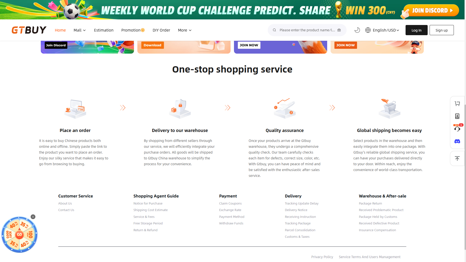 GTBuy official how-to-buy guide: place the order, warehouse QC and storage, then global shipping