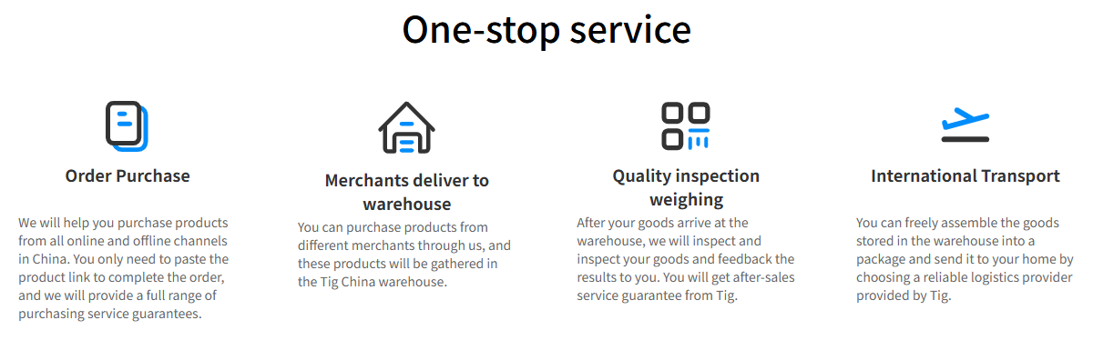TigBuy official how-to guide: place your order, warehouse QC, then worldwide shipping