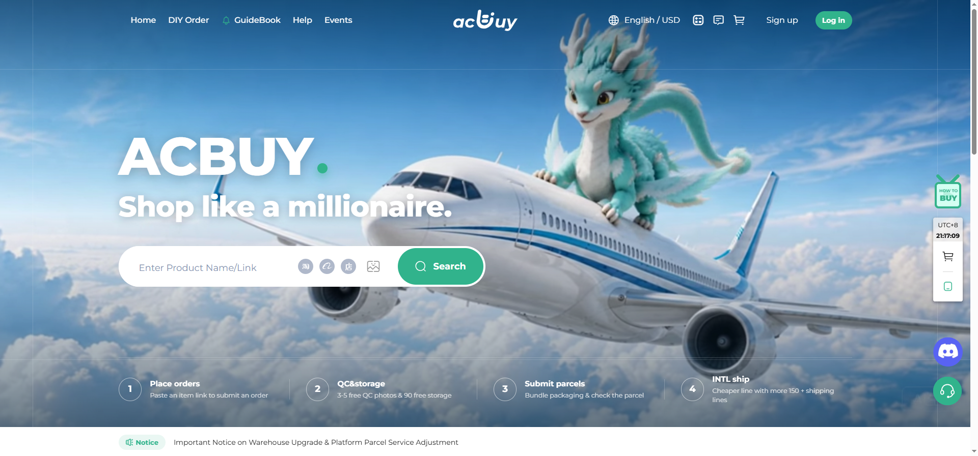 ACBuy official how-to-buy guide: place the order, warehouse QC and storage, then global shipping