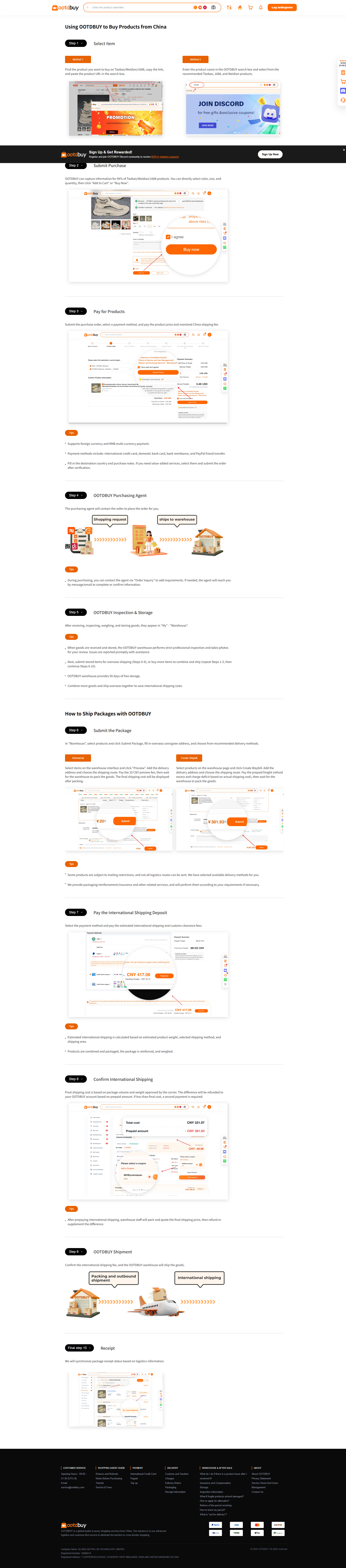 OOTDBuy official how-to-buy guide: place the order, warehouse QC and storage, then global shipping