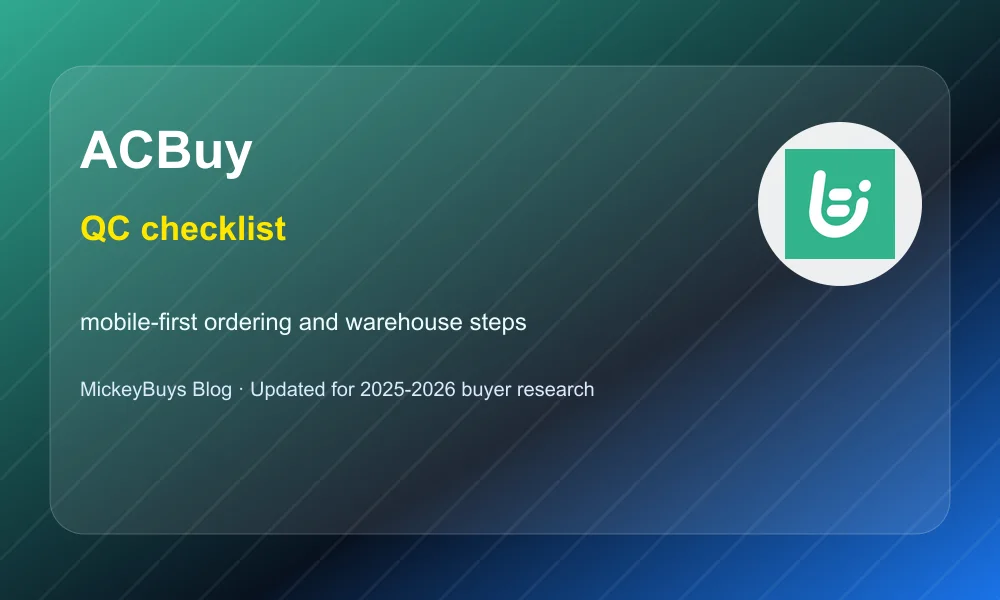 ACBuy QC Checklist ACBuy QC checklist image