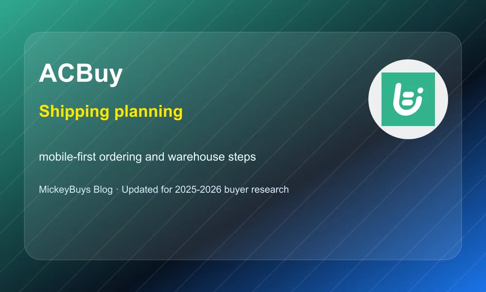ACBuy Shipping Planning ACBuy shipping and parcel planning visual