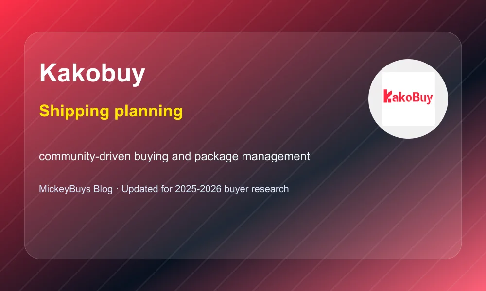 Kakobuy shipping and parcel planning visual