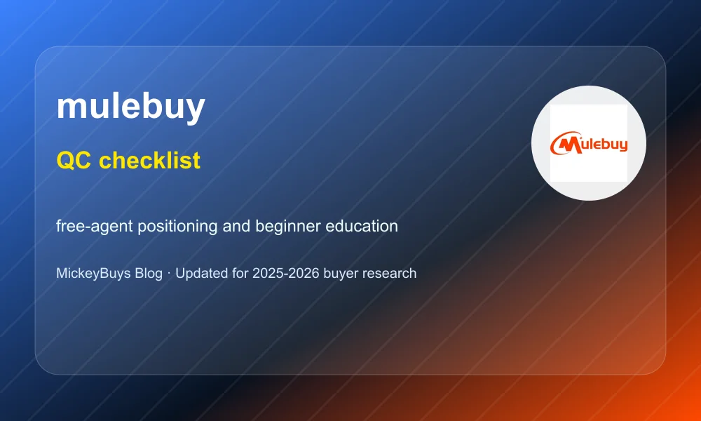 mulebuy QC Checklist mulebuy QC checklist image