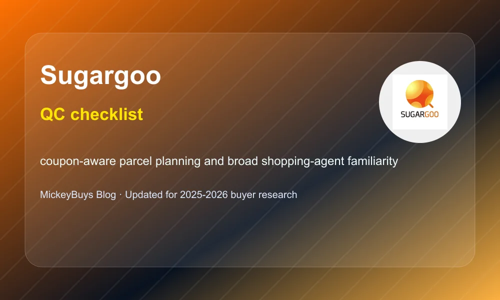 Sugargoo QC Checklist Sugargoo QC checklist image