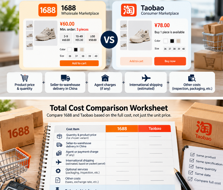 1688 and Taobao small-order comparison, illustration 2